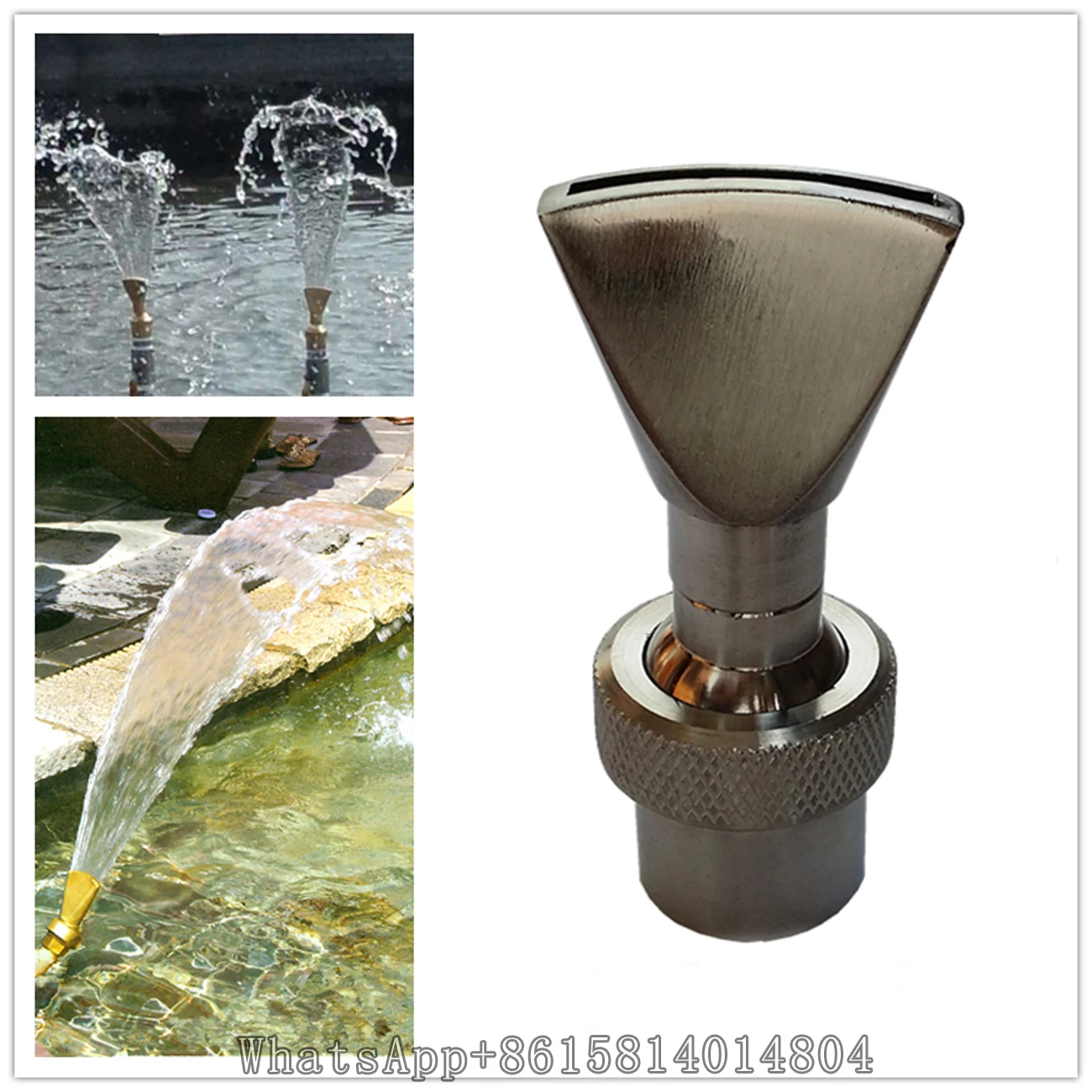 3/4&quotDN20 1&quotDN25 1.5" DN40 2" 304 stainless steel Fan Shaped Fountain Nozzles Bird Bath /Garden Pond Duck Tail |
