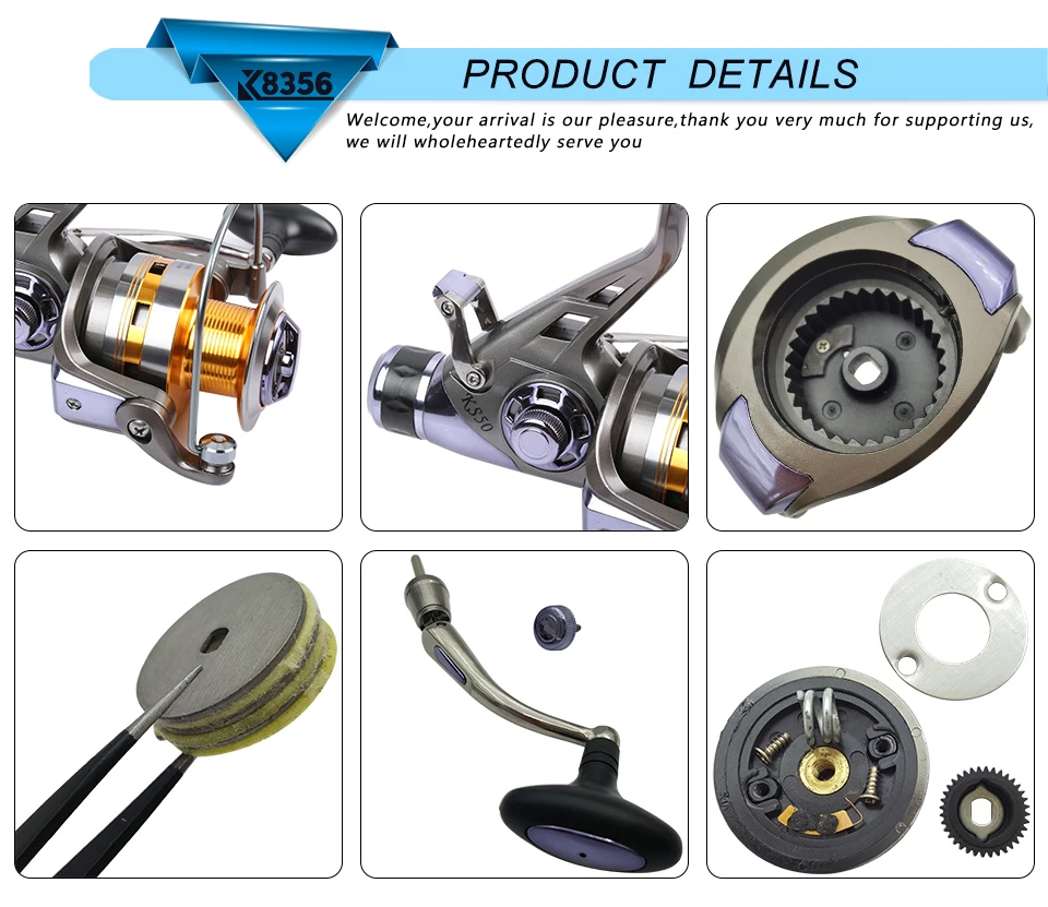 K8356 New Fishing Reel Dual Brake Carp Fishing Reels 10BB 5.21 Spinning Reel Metal Arm Peche Max Drag 7-16KG KS30-KS80_09