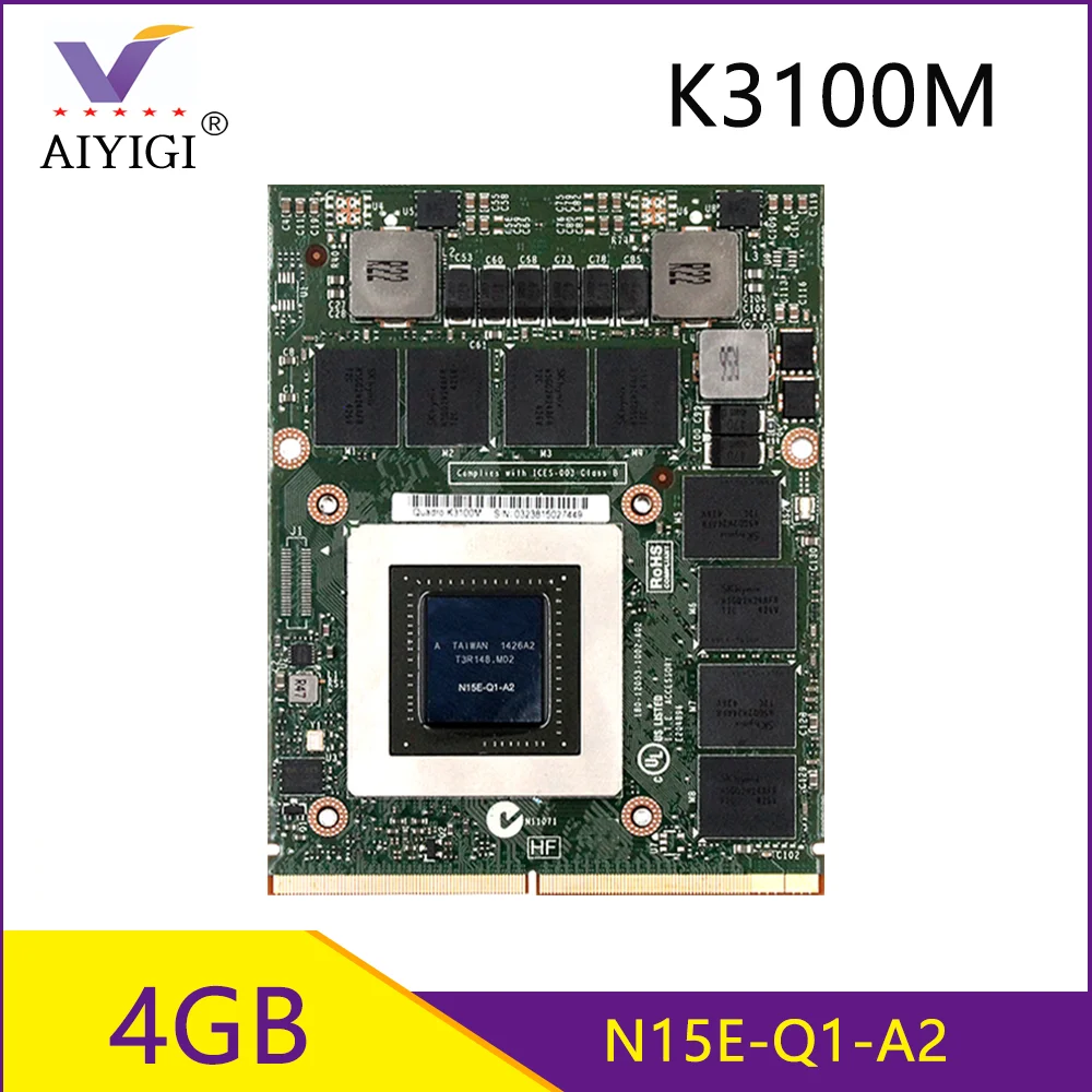 Квадро K3100M K3100 GDDR5 4 Гб видеокарта N15E-Q1-A2 для Apple iMac A1312 Dell M6600 M6700 M6800 HP 8740 Вт 8760 тесты OK