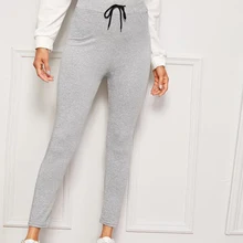 Для женщин Дамская мода, новинка, мягкие из эластичной ткани на хлопковой основе с высокой талией длинные тренировочные брюки для занятий йогой и фитнесом
