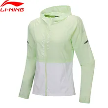 Li-Ning Женская ветровка для бега свободный крой нейлон анти УФ спортивные пальто подкладка куртки с капюшоном AFDP204 JAS19