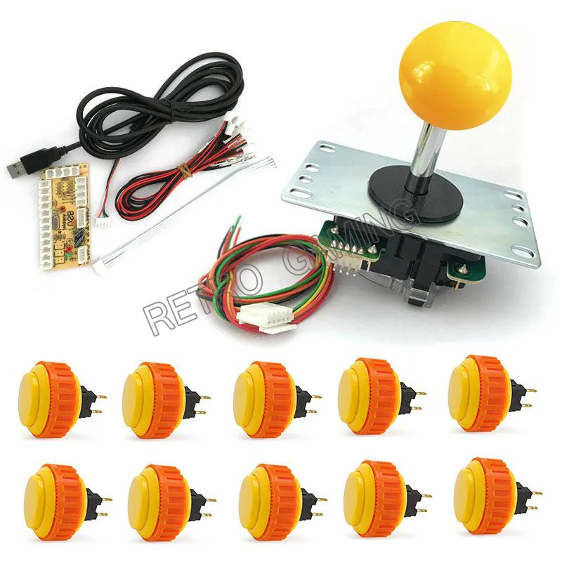 Ноль задержки PC USB порт кодировщик + 2 x Sanwa Джойстик JLF-TP-8YT 18 кнопочный OBSN-30