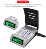 4 Slots LCD Smart Charger for AA / AAA Batteries + 4 Pcs AA 3000mah + 4 Pcs AAA1100mah Nimh Rechargeable Batteries ► Photo 2/6