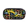 Cartoon Fire Truck Excavator Crane Cosmetic Case Pencil Bag Kids Stationary Bag Engineering Vehicle Pencil Box School Supplies 2