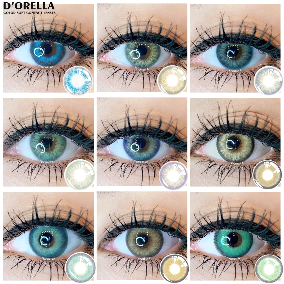 D orella-lentillas de colores para cosméticos para ojos, lentes de contacto de Color para ojos, serie TAYLOR, 1 par (2 uds), novedad de 2021