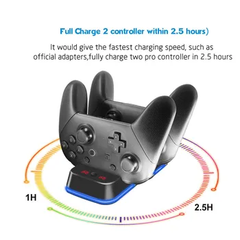 

For Switch Pro Dual Charging Dock Game Controller Charging Station Stand Handle Charger
