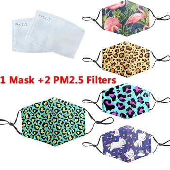

Cartoon Printing Masks Reusable Protective PM2.5 Filter Mouth-Muffle anti dust Face mask bacteria proof Flu Mask Adult Washable