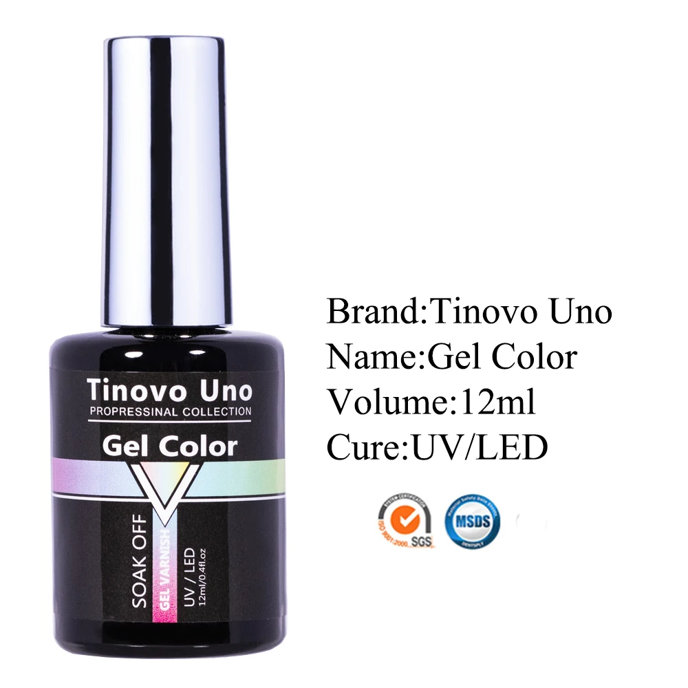 Tinovo Uno Manicure Gel Nail Polish 12ml UV/LED Semi Permanent Glitter Gel Paint Lacquer Soak Offf Nails Art Supplies Gellak NEW 4