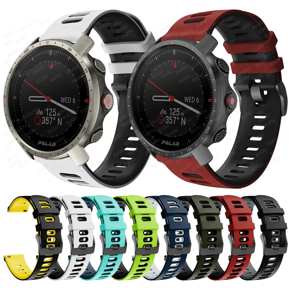 

Ремешок силиконовый совместимый с POLAR Grit X Pro, сменный Браслет для часов POLAR VANTAGE M2 M/IGNITE 2/UNITE Sport