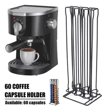

Black Unrotatable Coffee Capsules Rack Capsules Coffee Pods Holder Coffee Capsules Shelf Home Decor Kitchen Storage Tableware