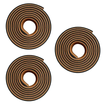 

3 Pcs Adhesive EVA Foam Boat Marine Flooring Pad Teak Deck Yacht Edge Strip