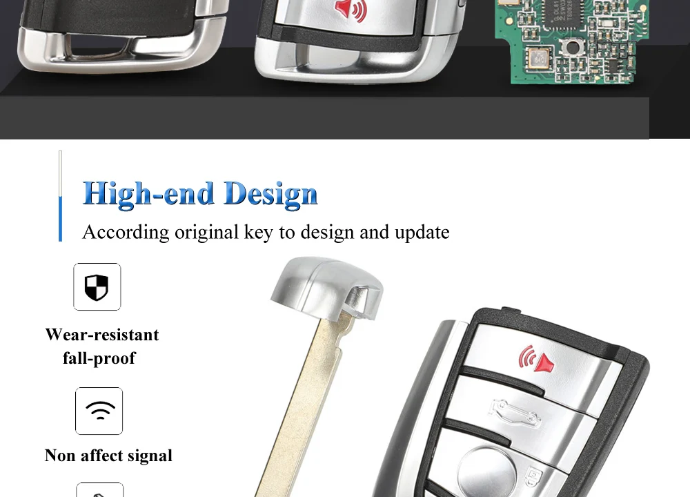 Chiave/Telecomando Per Bmw F Cas4 2 3 4 5 6 7 Serie X5 X6 Cas4 Fem 2011-2017 - 5pcs 315/433/868mhz Pcf7953 4b Modificato Smart Fob Bmw - H956f46288cf44c97a028f8a7ef077e98J