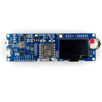 

DSTIKE WiFi Deauther OLED V5 ESP8266 Development Board with 18650 Battery Polarity Protection and Antenna 4MB ESP-07