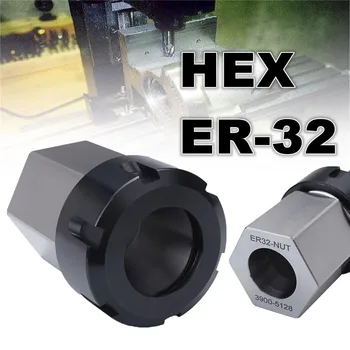 

1PCS Hard Steel Hex ER32 Square Collet Chuck Holder Block CNC Lathe Tool Holder For CNC Lathe Engraving Machine
