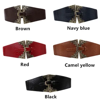

Crocodile Pattern Women Belt Fashion Adjustable Waist Belt Pu Leather Metal Buckle Pin Belt For Ladies Dress Wild Waistband