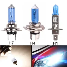2 шт. Автомобильный свет H1 H4 H7 автомобильные галогеновые лампы противотуманных фар 55 Вт 100 Вт 12 в очень яркий налобный свет лампы белый 6000 К