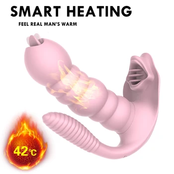 Panties Wearable Butterfly Dildo Vibrator For Women Clit Stimulator Tongue Licking Vibrating G Spot Massager Sex Toys for Adults 4