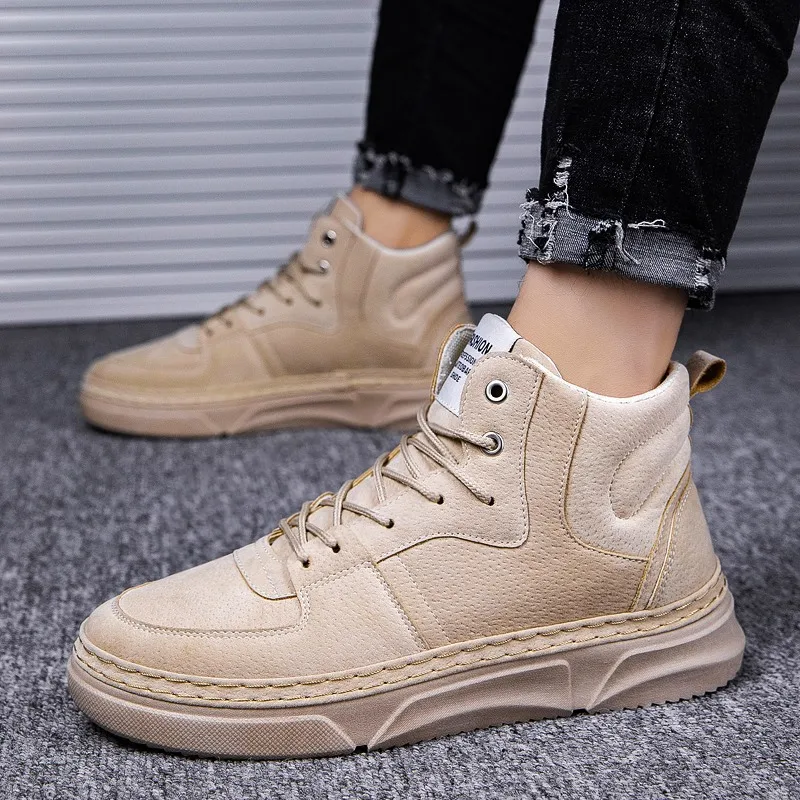 

2019 Autumn New Versatile Hight-top Trendy Shoes Korean-style Trend of Fashion Sneakers Street Snap Retro MEN'S Casual Shoes