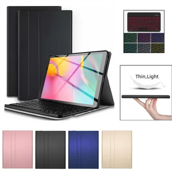 

Case For Samsung Tab s6 10.4 2020 Wireless Bluetooth Keyboard Smart Cover PU Leather Silicone Soft Back Trifold Stand Cover