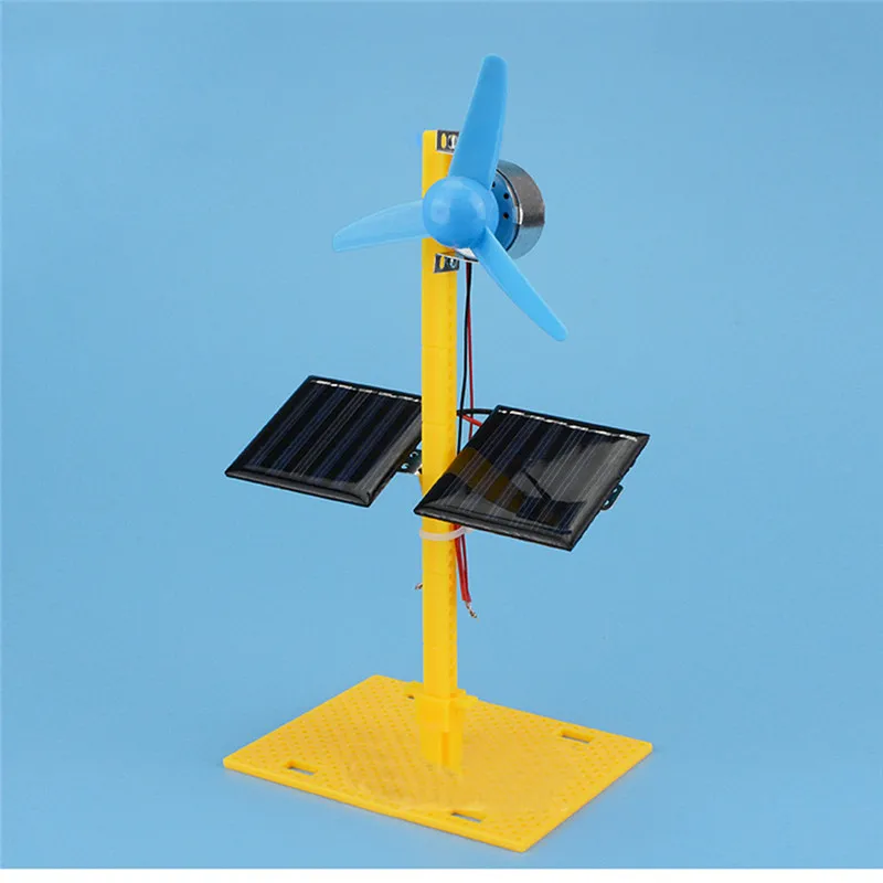 Solar Power Generator DC Motor Mini Fan Panel DIY Science Education Model Kit Solar science experimental toy #3S27 (5)