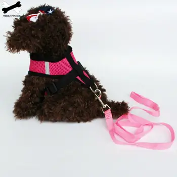 

Cat Dog Adjustable Harness Vest Walking Lead Leash For Puppy Dogs Collar Polyester Mesh Harness For Small Medium Dog Cat Pet
