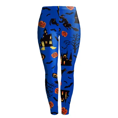 Цвет: желтый Принт Для женщин Высокая Талия легинсы для занятий спортом, бега, штаны с принтом "Кошмар перед Рождеством" плюс Размеры Для женщин - Цвет: Цвет: желтый