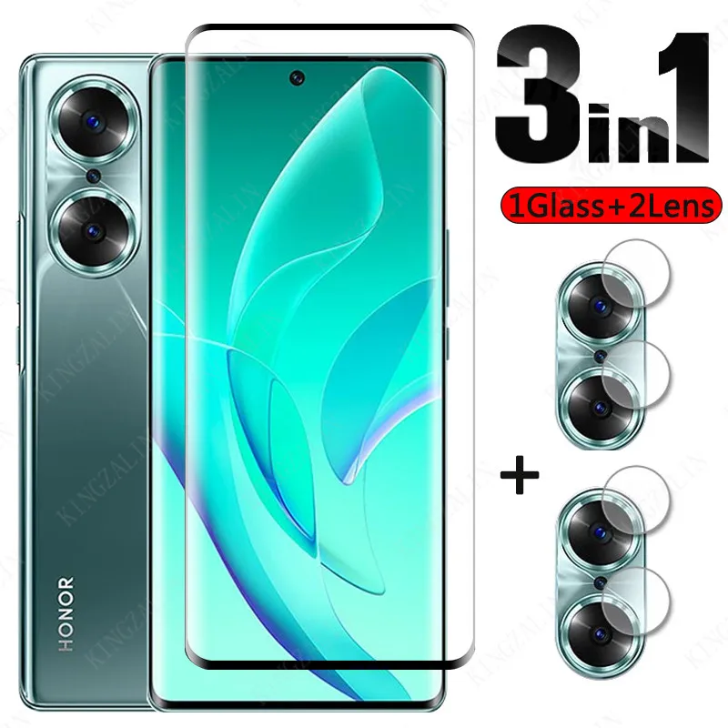 Закаленное стекло 3 в 1 для Honor 50 60Pro lite pro полное покрытие защита экрана пленка