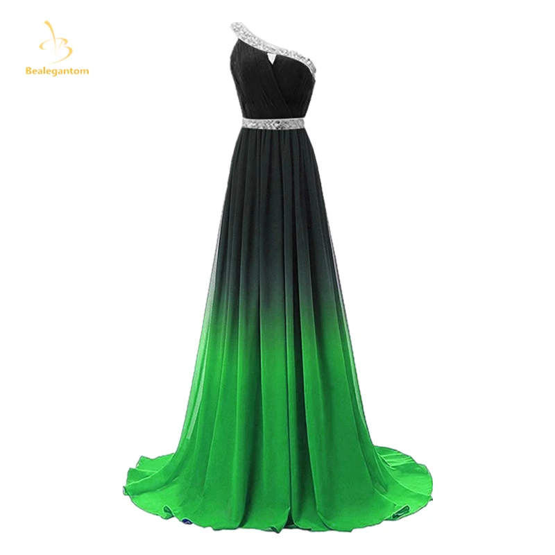 

Bealegantom Gradient Chiffon Evening Dresses 2021 With Sequin Beaded Long Ombre Formal Prom Party Gown For Women QA1585