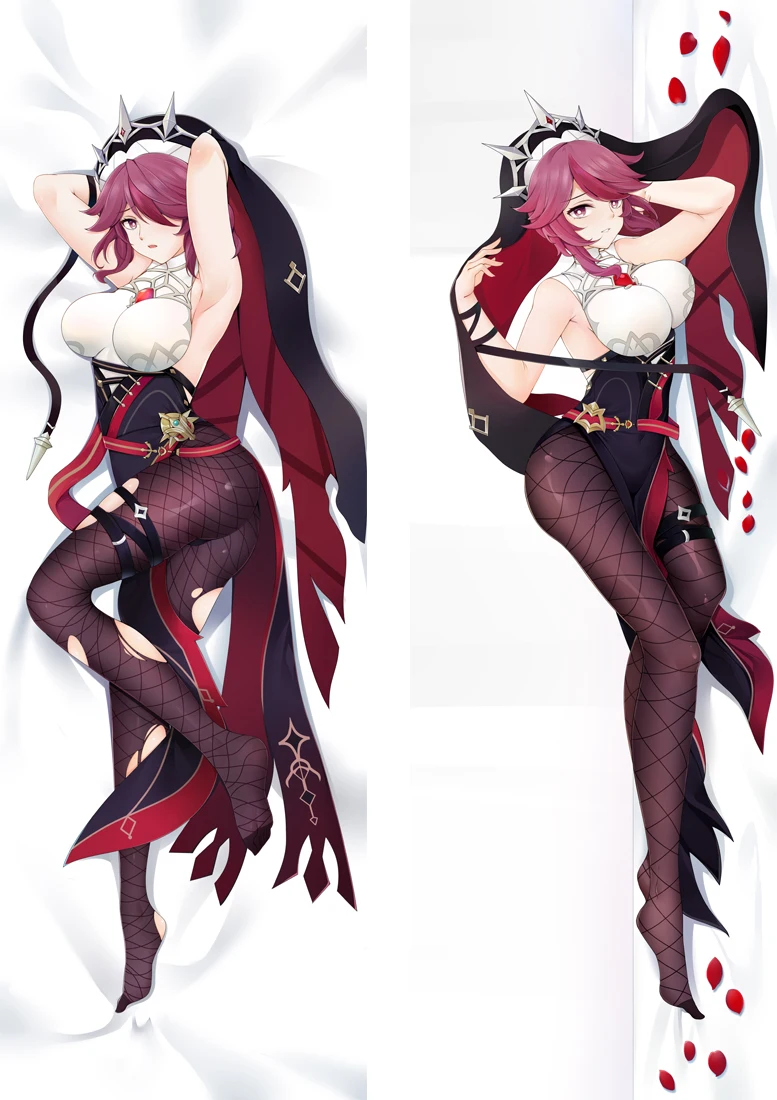 Impact Fischl Lisa Hu Tao Rosaria Eula Lawrence Yan Fei Cosplay Dakimakura Pillow Case Hugging Body Prop