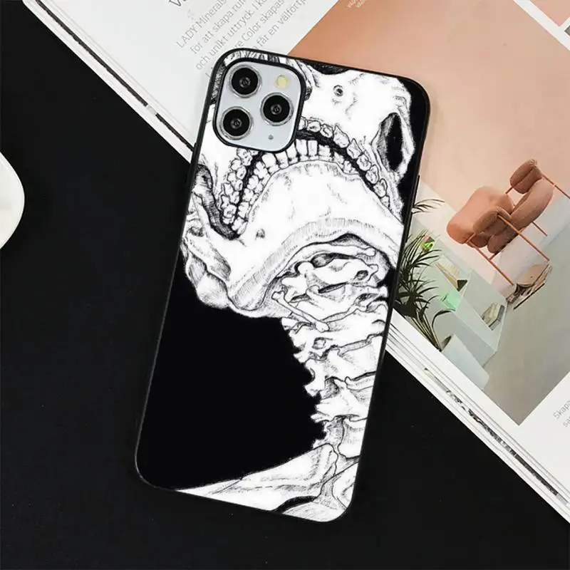 apple iphone 13 pro max case YNDFCNB Gothic Fashion Skull Phone Case for iphone 13 11 12 pro XS MAX 8 7 6 6S Plus X 5S SE 2020 XR cover iphone 13 pro max cover