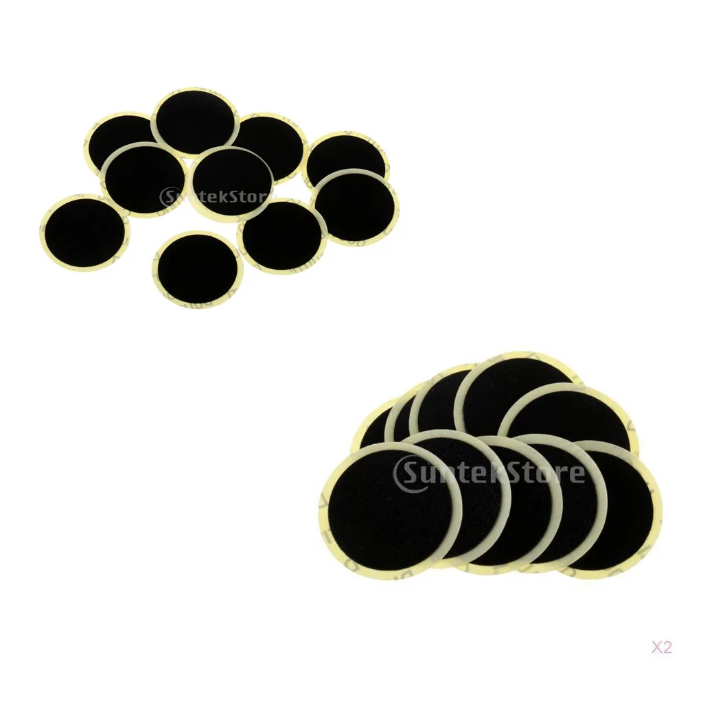 20x Bicycle Rubber Patches, Self-adhesive Motor Bike Tyre Tire Puncture Patches, Bicycle Tire Fast Repair Tools