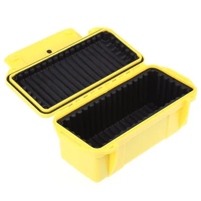 Красочный открытый противоударный водонепроницаемый ящик с набором для выживания герметичный чехол-держатель для хранения спичек инструменты для путешествий герметичные контейнеры - Цвет: Yellow With Cushion