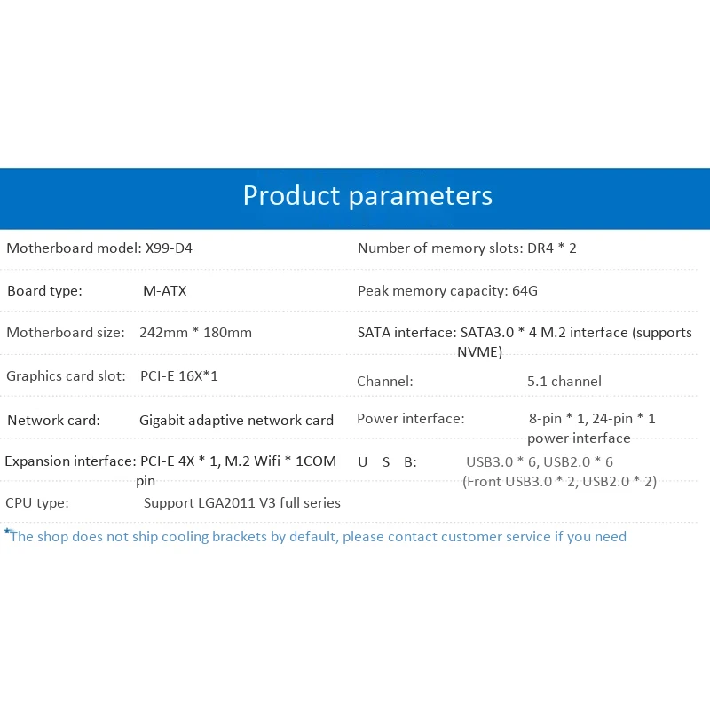 Новая X99 D4 компьютерная материнская плата двухканальная поддержка Xeon E5 2011V3
