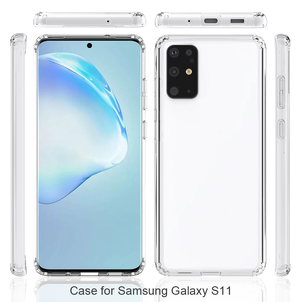 Для 100 шт samsung Galaxy S20 S20Plus S20Ultra акрил + ТПУ противоударный прозрачный защитный чехол