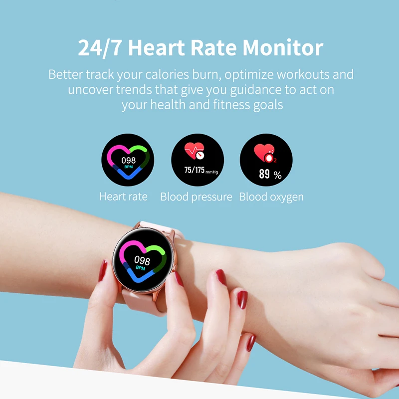 Valentine's Day Gifts Smart Wearable Device Sports Smart Watches Women Men IP68 Waterproof Fitness Smart Watch for Android IOS