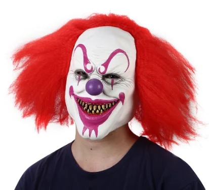 Enchant clown Стивен Кинг это маска пеннивайза страшная маска на Хеллоуин клоун Полное Лицо Маска ужас призрак маски латекс реалистичные сумасшедшие жуткие - Цвет: Enchant clown