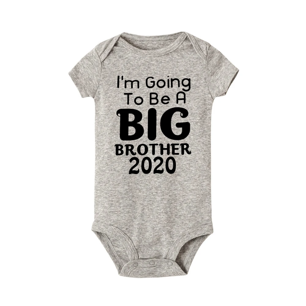 Я буду A Big Brother короткий рукав боди братьев семейная одежда анонс Jumpsuis Babypromoted брат, один размер - Цвет: RM85-SRPGY-