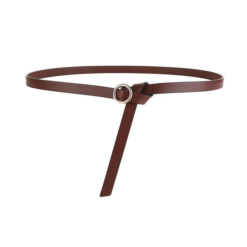 

Fashion Metal Buckle Waist Knotted Leather Belt Womens Ring Medeival Viking Larp Costume Accesory Thin Strap Girdle For Adult