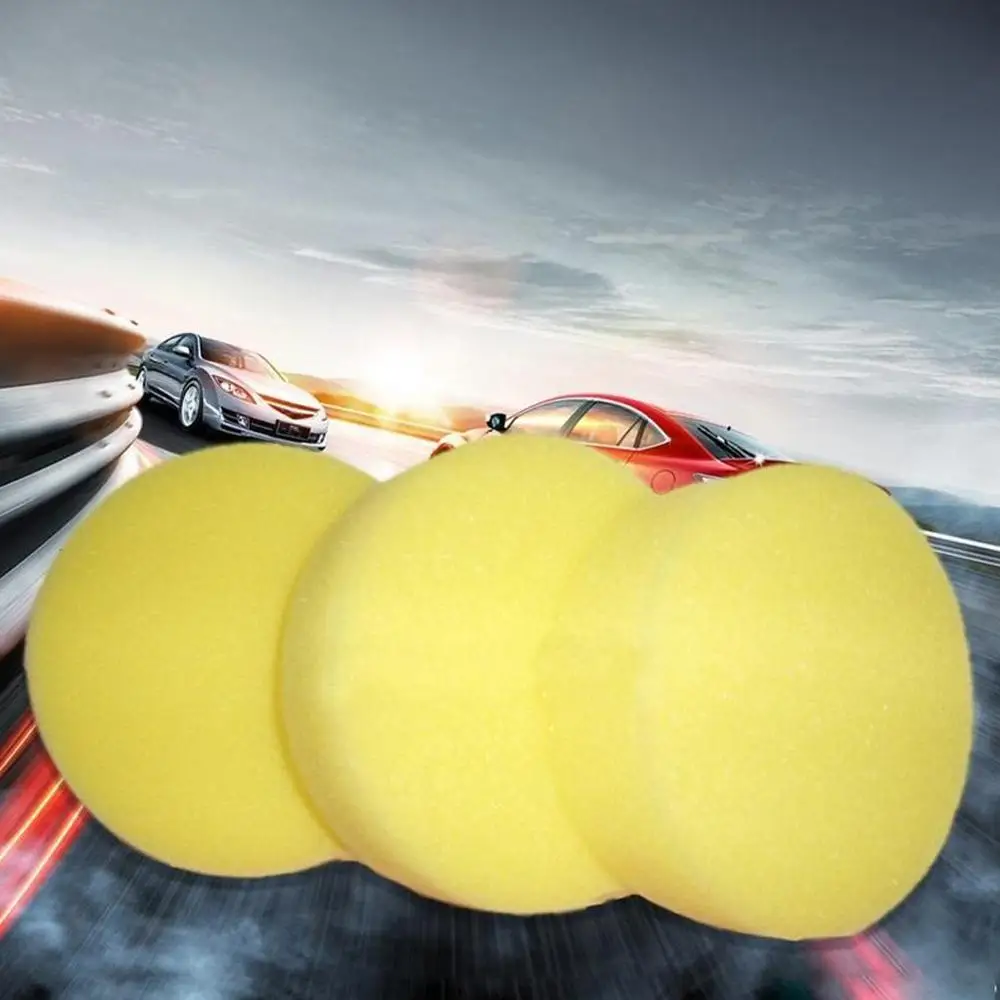 

10PCS Sponge Auto Care Polish Sponge Cleaning Tools Car Body Glass Wash Sponge Washer Applicator Pads Car Wax Foam Sponges Round