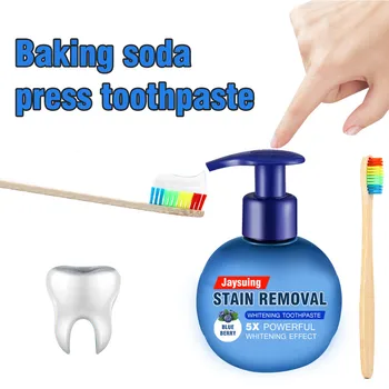 

Stain Removal Whitening Toothpaste Fight Bleeding Gums Toothpaste Baking Soda Natural Tooth Paste Oral Care #Zer