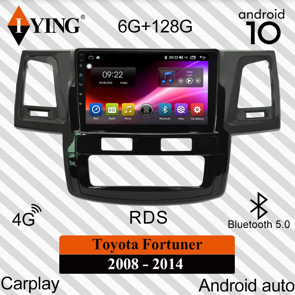 Автомагнитола IYING Carplay для Toyota Fortuner Hilux 2008 2014 Android автомобильное радио
