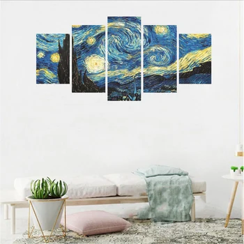 

Diamond Painting Van Gogh Starry Sky Landscape Full Drill Rhinestone Cross Stitch Diy Mosaic Embroidery Kits Hobby 5panels/Set