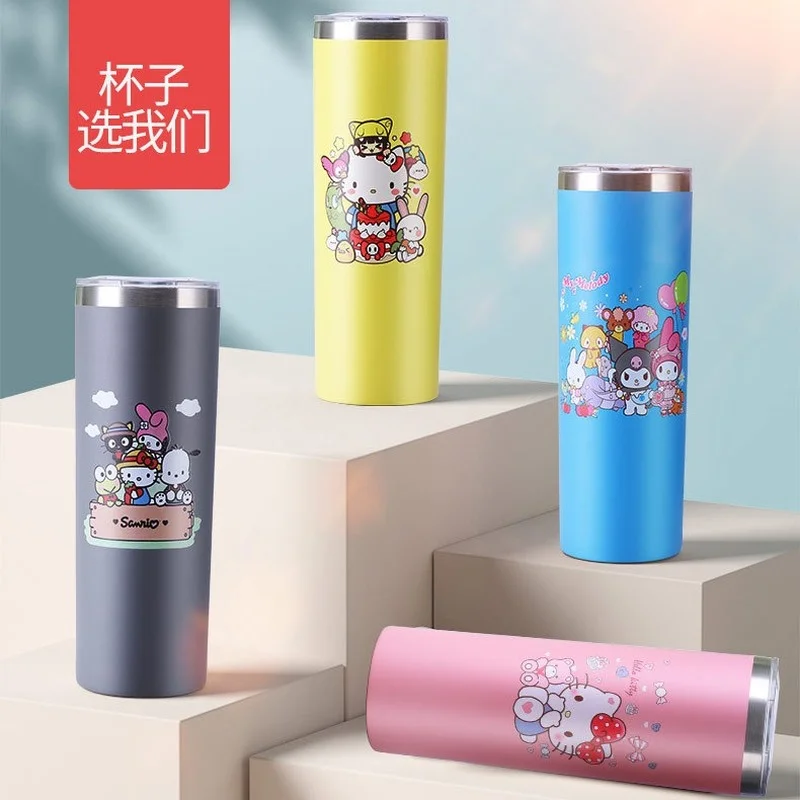 Hello Kitty Kuromi Tumbler 20oz Insulated Travel Mug Stainless Steel Cup  Straw