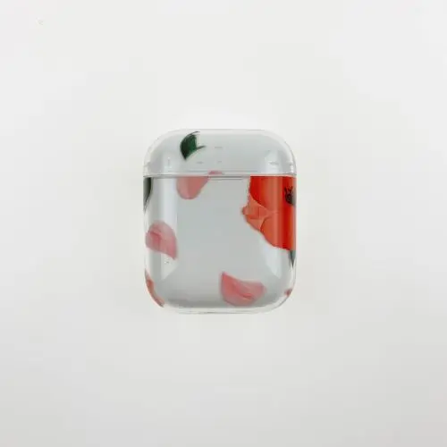 Элегантные цветы прозрачные наушники чехол для AirPods зарядная коробка защитный чехол для пульта чехол для Airpods беспроводной earpods чехол - Цвет: as picture