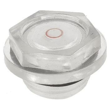 

1" Thread Diameter Air Compressor Fittings Clear Plastic Oil Sight Glass
