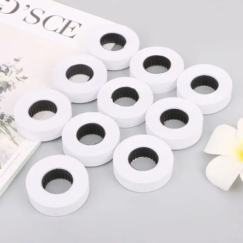 Clothing Label Gun Label Gun Price Label Gun Garment Label Gun Clothing Tagging Gun 10 Rolls Price Label Paper Refill Tag Mark Sticker Double Row For MX-6600 Labeller Gun