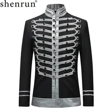 Shenrun, Мужские приталенные куртки, модный военный костюм, пиджак, пиджак, однобортный, драматическая сцена, костюм для вечеринки, выпускного, размера плюс