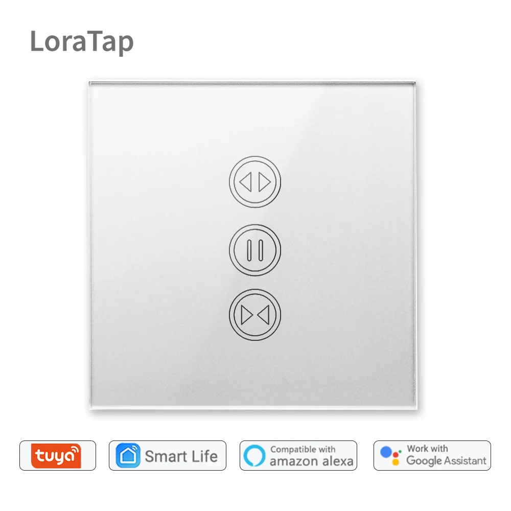 Tuya Smart Life WiFi Curtain Switch Silver for Electric Motorized Curtain Blind Roller Shutter Google Home Alexa Voice Control