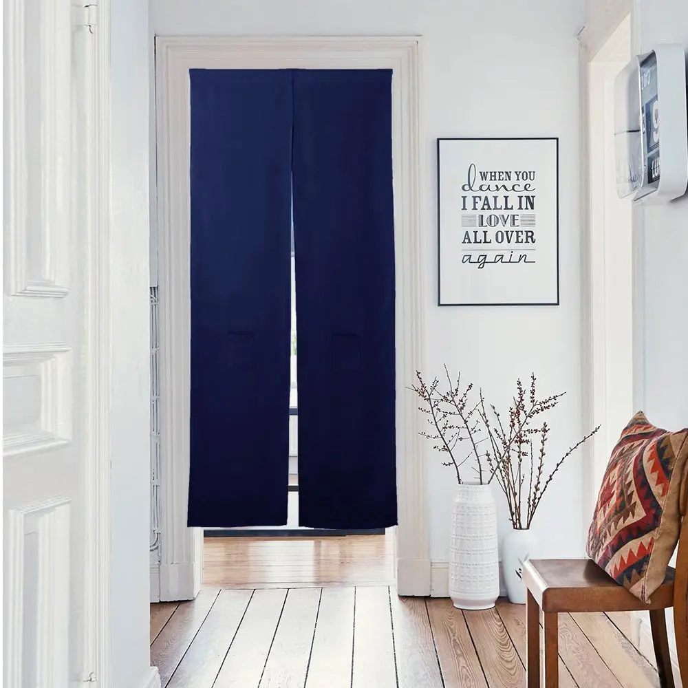 NICETOWN японский Норен Дверной Занавес перегородка для комнаты гобелен для бистро/дома/ресторана/столовой/кухни - Цвет: Navy Blue