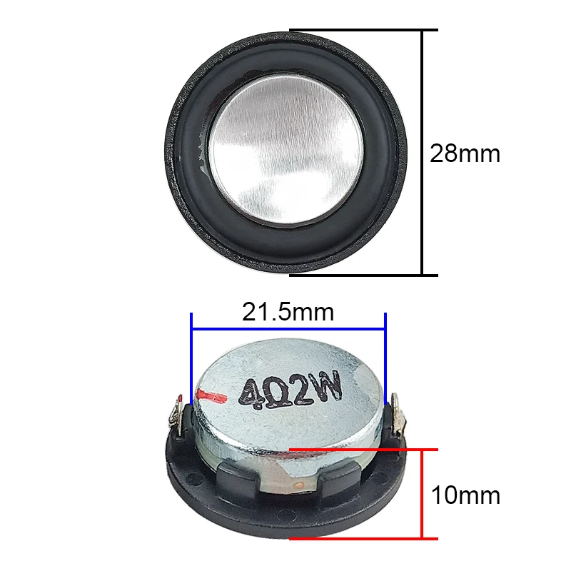 1 INCH 2W Mini 28mm Speaker PU side Full Range Sound Midrange bass MP3 Speaker Round 4Ohm 2PCS